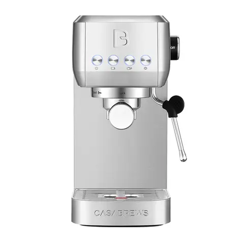 CASABREWS 3700 Essential At-Home Espresso Machine, 20-Bar Latte Cappuccino Maker & Coffee Brewer, Compact Yet Powerful, PID Temperature Control, Pre-Infusion, Steam Wand, Stainless Steel Design