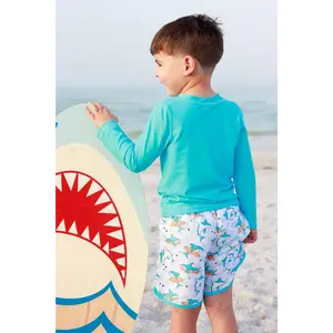 Long Sleeve Rash Guard Shirt | Sharking Blue