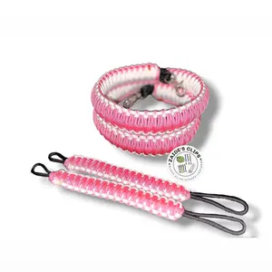 *Pink/White* Lunch Box Set, Lunch Box Straps, Adjustable Cooler Straps, Cooler Straps, Paracord Strap