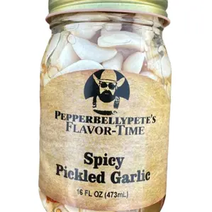 Pepper Belly Pete's Spicy Pickled Garlic - 16 oz jar