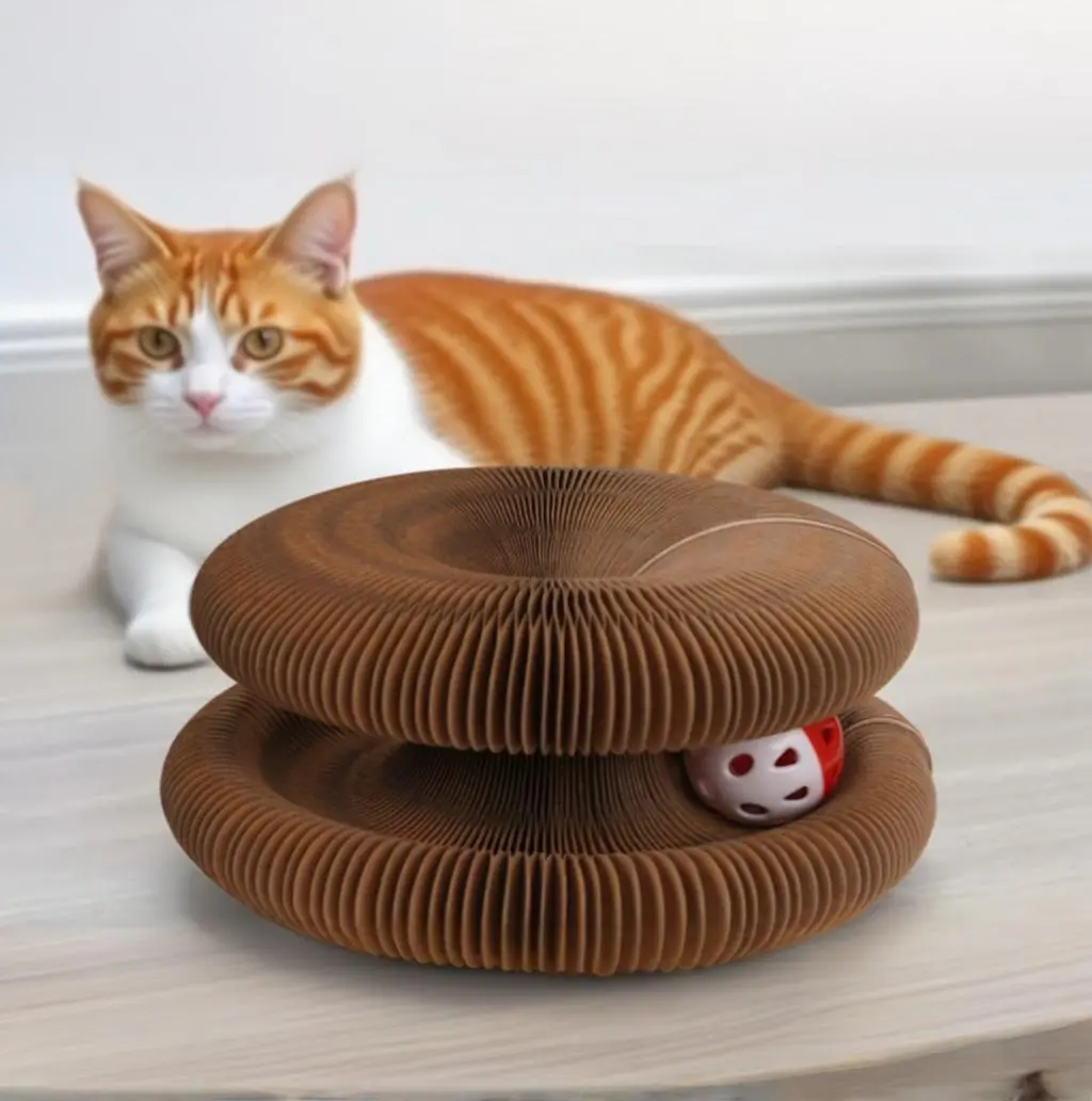 3-in-1 Transformable Cat Scratcher Bed – Interactive Play Toy  Durable Scratch Board & Cozy Lounge Nest | Foldable Honeycomb  Design – Easter Pet gift toy deal, interactive pet toys, For all cat breeds & all ages, interactive pet toys