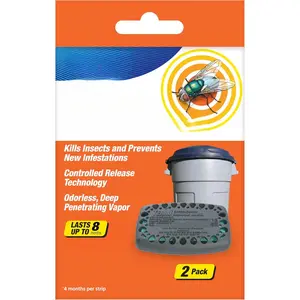 Terro T801SR Garbage Guard Trash Can Insect Killer - Kills Flies, Roach, Maggots, Beetles, and Insects in Outdoor Garbage Can (Pack of 2)