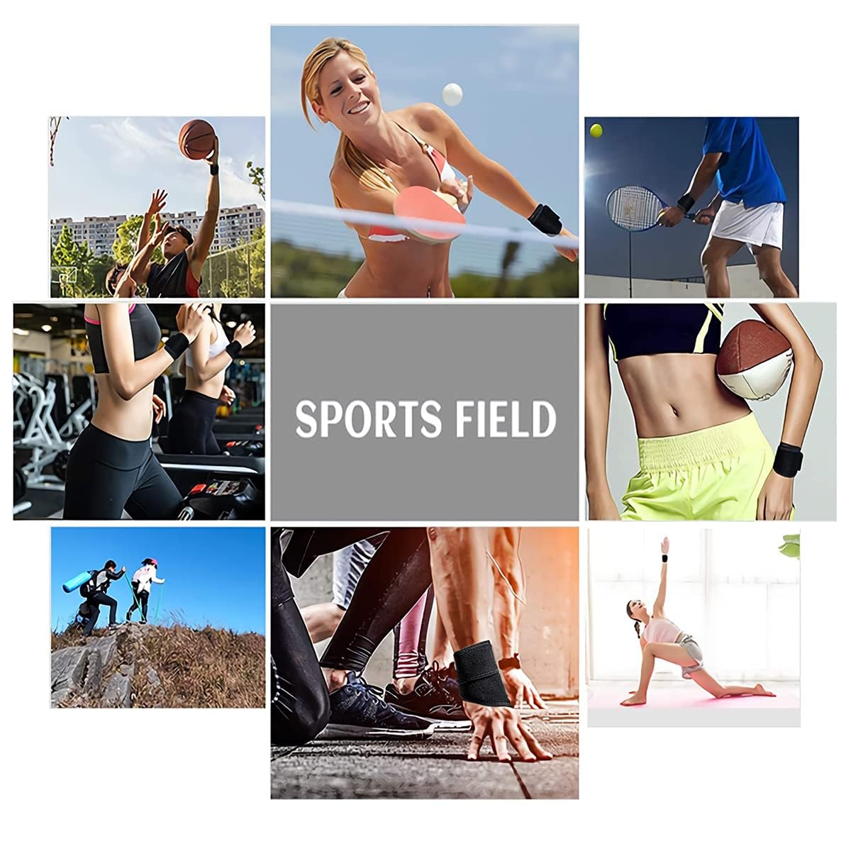 2 PCS Wrist Brace Wrist Wraps for Carpal Tunnel 2 Pack Wrist Brace Compression Straps Hand Support, Adjustable Wrist Support for Arthritis and Tendinitis, Joint Pain Relief