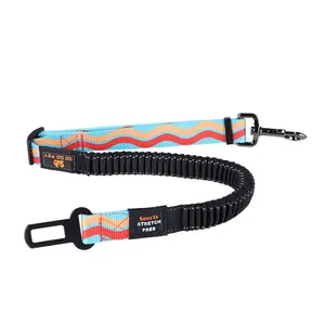 Pet Car Safety Belt, Adjustable Dog Vehicle Restraint Strap with Safety Buckle