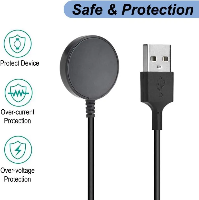 2-Pack Magnetic Wireless Charger for Samsung Galaxy Watch 8/7/6/5/4/Ultra/Classic/Active2/FE, Over-Voltage Protection Charging Dock, Durable ABS Shell for Home & Office