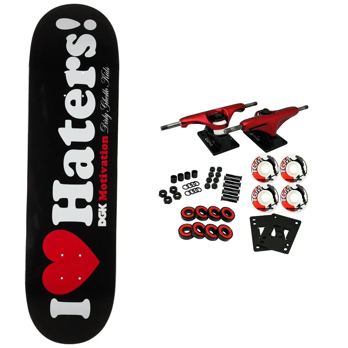 DGK Skateboard Complete Haters Black 8.38" x 32.215"