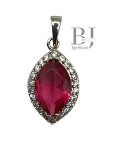 MARQUISE RED PENDANT
