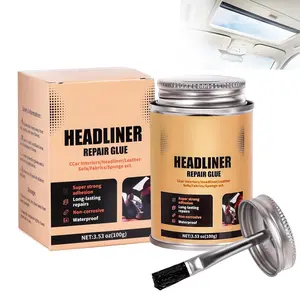 Headliner Repair Glue,  Headliner Adhesive with Brush,  Roof Liner Fabric Adhesive, Upholstery Glue for ,Headliner Repair Kit, Suitable for Automotive interiors, Fabric, Leather