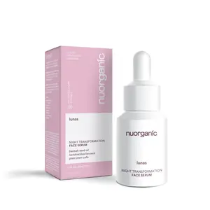nuorganic Lunas Night Transformation Face Serum, For Wrinkles and Fine Lines, Created by Anti-Aging Scientists, Medical Doctor Formulated, Clean, Vegan Serum