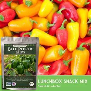 100pcs Sweet Pepper Seeds  - 2026 Season - Red, Yellow, Green and More! for Indoor & Outdoor Planting