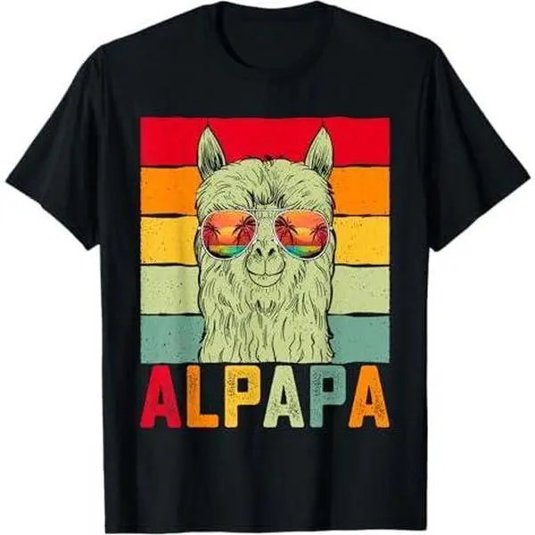 Alpapa Alpaca Llama Lover Father's Day Animals Daddy Papa T-Shirt