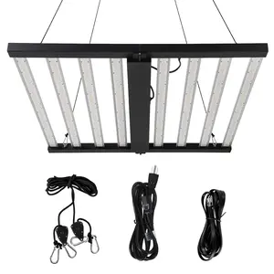 720w 8-Bar LED Grow Light with Dimmable Full Spectrum - Foldable Design for 4x4Ft Coverage - 120v Commercial Plant Growing Lamp for Indoor Gardens & Vertical Farming