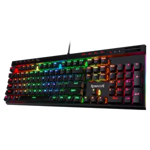 Redragon K580 VATA RGB 104 Keys LED USB Backlit Mechanical Gaming Wired Backlight Computer Keyboard Anti-ghosting with Macro Key
