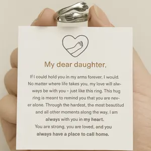 Hug Ring for My Daughter - A Symbol of Love and Protection Eternal Love Promise Ring, I Will Always Love You