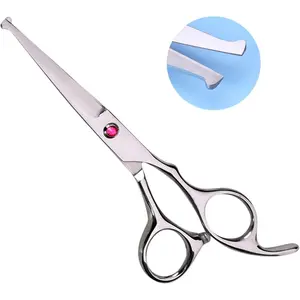 Kids Hair Cutting Scissors Set Professional 6.5 inch Saftey Round Head Hair cut Scissors Kit with Cutting Scissors Thinning Scissors Hairdressing Shears Set for Barber Salon （red） home outdoor Aesthetic Stainless Steel Haircare Smooth Handle Heatless