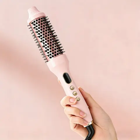 ACUDUDOMA Professional Ionic Heated Curler Brush - 1.25in Ceramic Tourmaline Smooth Styling Tool for Wavy Hair Styling, Blowout Hair, Root Lift (Included Box, ABS Construction)