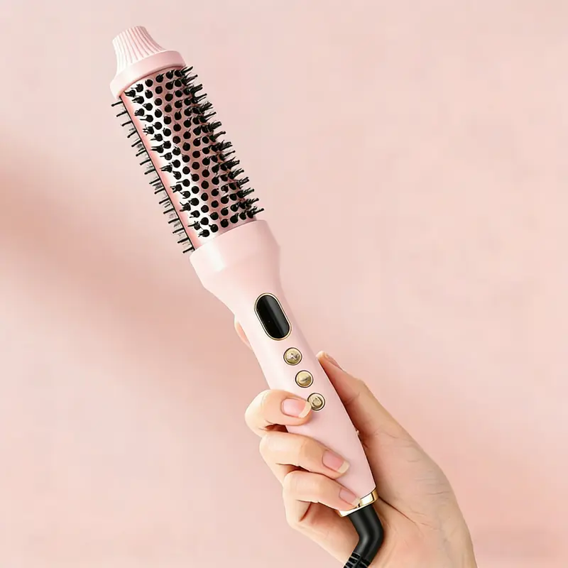 ACUDUDOMA Professional Ionic Heated Curler Brush - 1.25in Ceramic Tourmaline Smooth Styling Tool for Wavy Hair Styling, Blowout Hair, Root Lift (Included Box, ABS Construction)