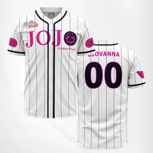 Giorno Giovanna Golden Wind Jojo’s Bizarre Adventure Anime Baseball Jerseys | Cool Summer Anime Vibes for Men & Fans