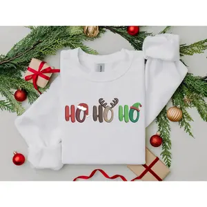 CHRISTMAS EMBROIDERED SWEATSHIRT Christmas Sweatshirt Stocking Stuffer Gift for Friends Christmas Gift for Christmas Embroidered Crewneck