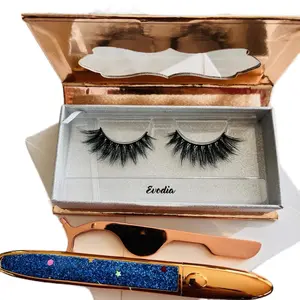 Evodia Mink lashes in Multiple styles , lightweight , reusable with adhesive glue /eye liner