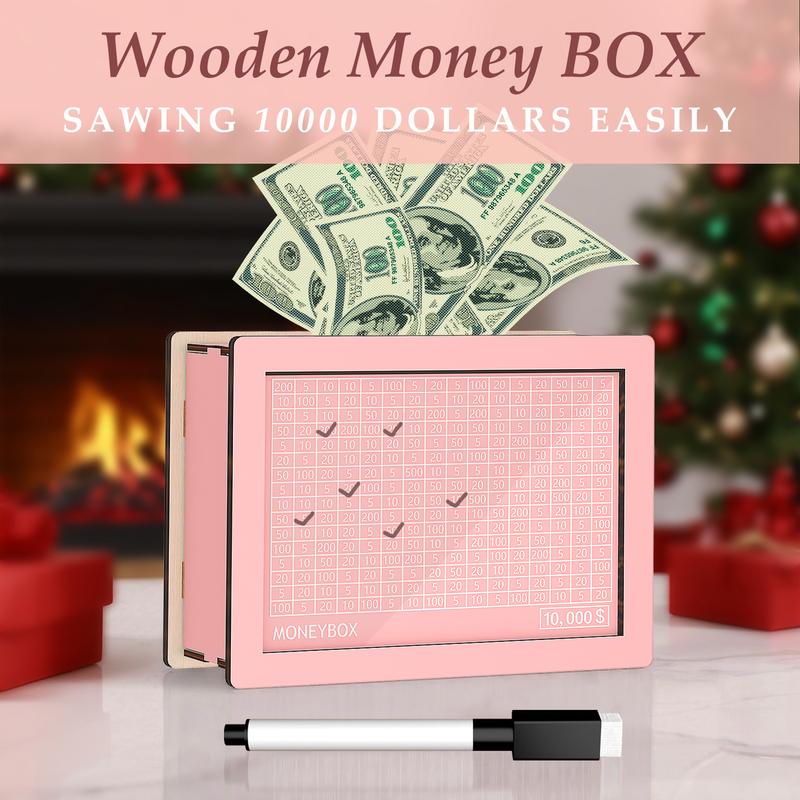 2026 $10,000 Savings Challenge Box with Digital Counter, Large Capacity Money Saving Box, Fun Cash Saving Challenge for Home, Family, Kids, Budgeting, Easy Finance Tool & Perfect Gift Idea,Valentine's Day Gift