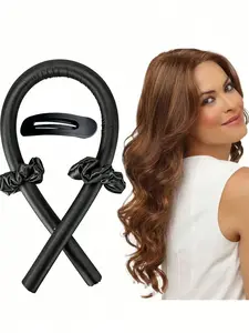 4pcs/set Heatless Curling Iron Set - Silk-Smooth Heatless Curling, Heatless Hair Curlers, Curling Rod Headband, Sleep-in Curling Iron, Beauty Hair Care Set, Styling Tools, Hair Accessories, Home Salon Curling Tools, School Supplies, Daily Casual Hair Care