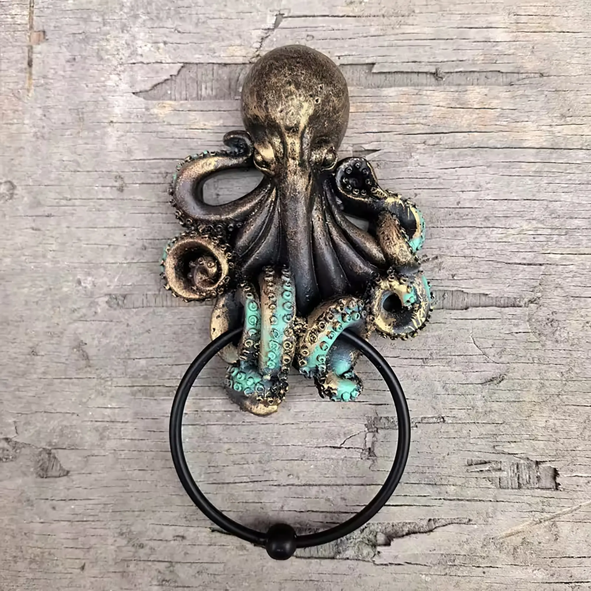 Halloween Octopus Door Knocker - Unique Spooky Cephalopod Design with Tentacles, Durable Resin Construction, Indoor/Outdoor Use for Halloween Decor, No Electricity Needed, Halloween Decoration, Easy Placement, No Power Needed, Versatile