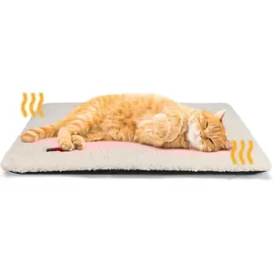 Self Warming  Bed Self Heating   Mat 24 x 18 inch Extra Warm Thermal Pet Pad for Indoor Outdoor  with Removable Cover Non-Slip Bottom Washable Non Electric
