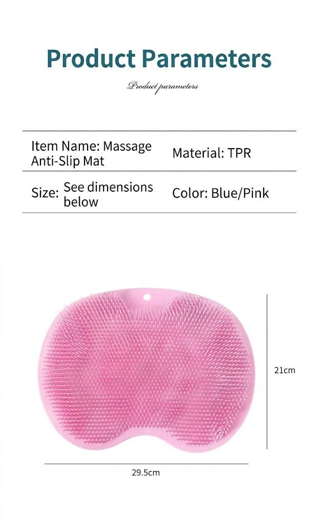 2026 Shower Must-Have!  Non-Slip Foot Massager Scrubber Mat - Say Goodbye to Dead Skin (Pink/Blue)
