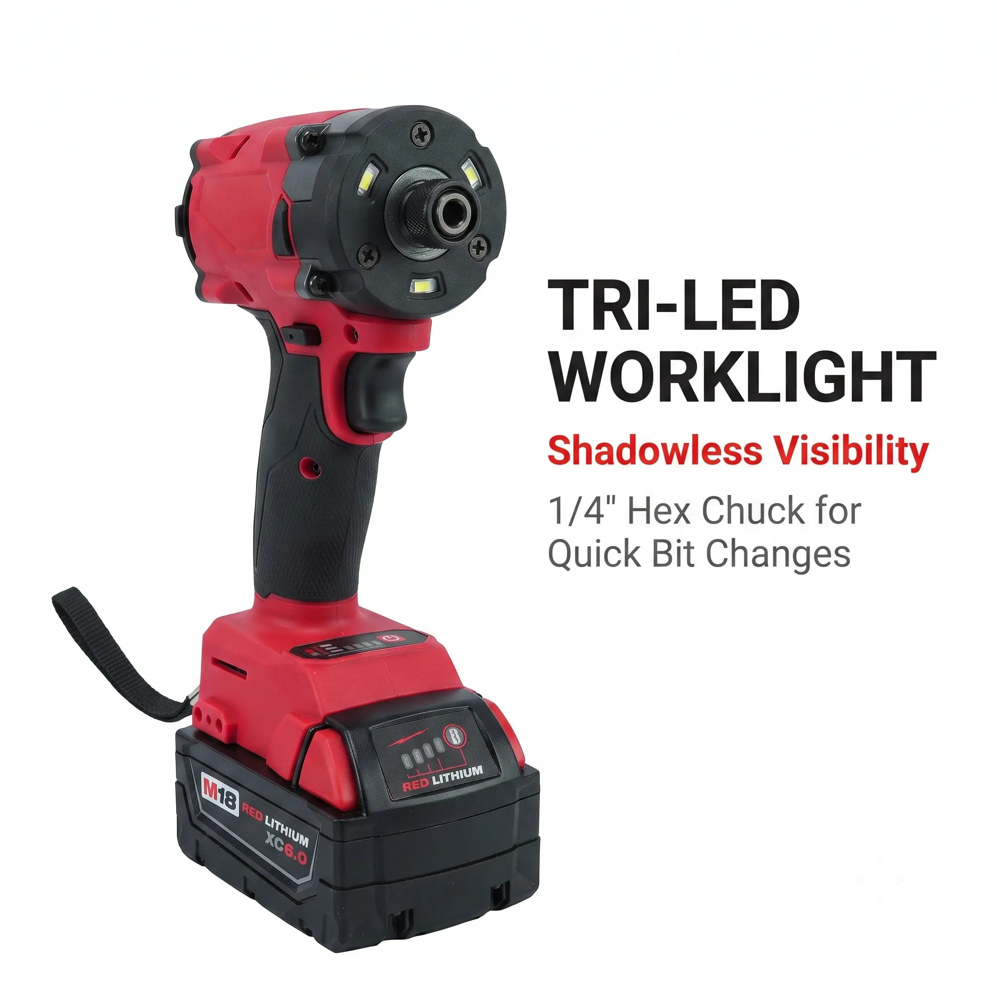 Milwaukee M18 FID3 1/4" Chuck Impact Driver - Heavy-Duty Hand Tool with Variable Speed Controller, Electronic Brake, Magnetic Mount Accessory, Reverse M Power for Automotive Repair, Construction Tasks