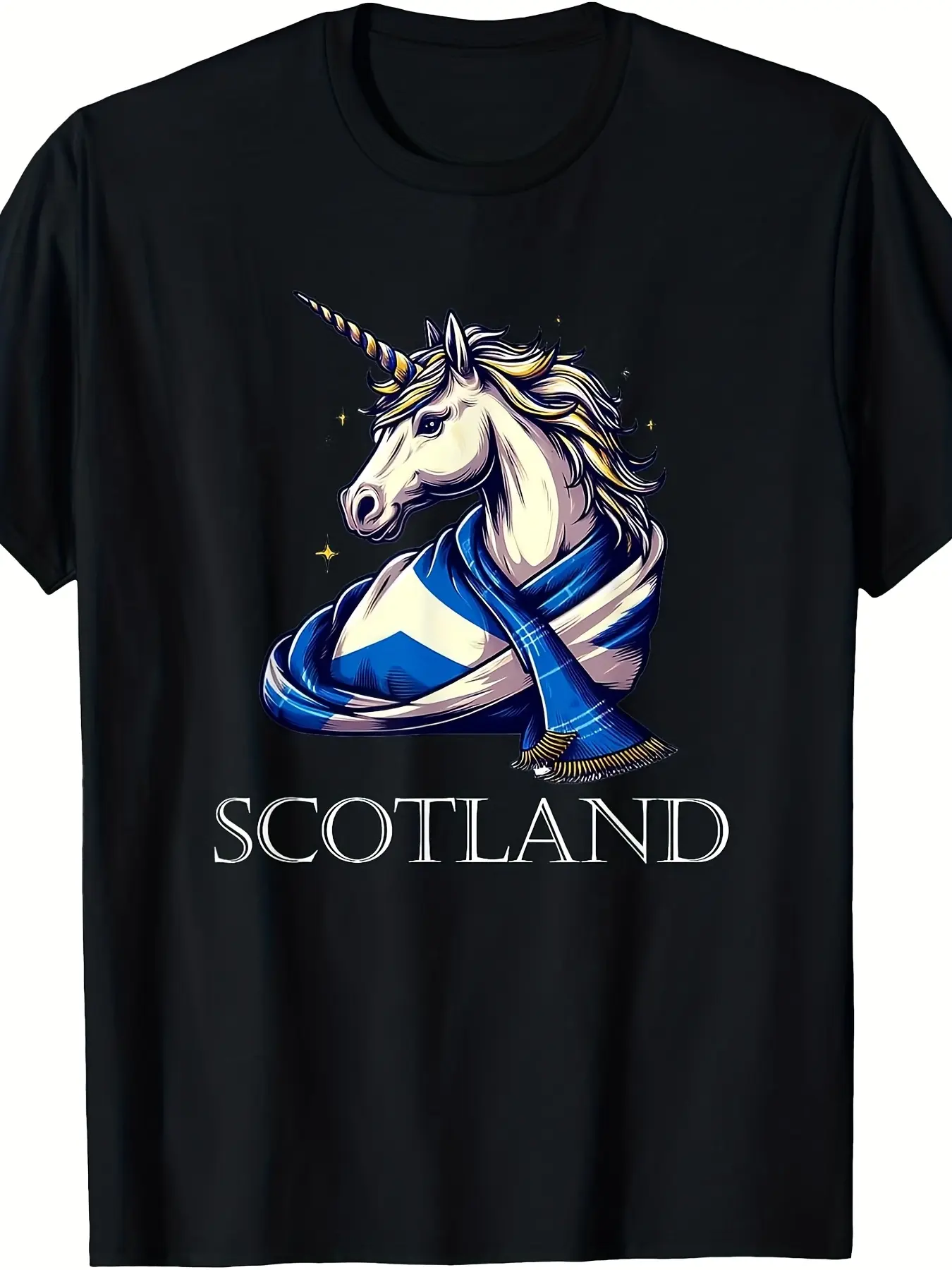 Men'S & Women'S Scottish Heritage Graphic T-Shirt - Heavyweight 220gsm Pure Retro Celtic Knot & Rampant Print with Scotland Flag Design - All-Season Round Neck Casual Tee for Scottish Pride Apparel