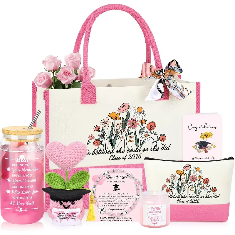 Graduation Gifts for Women Her 2026, High School College Class of 2026 Graduation Gifts for Women Her Basket Set of 7