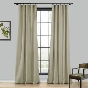 LUSTROWIN Grey Beige Linen Curtains 84 inches Length Curtain Drape with Privacy Liner 4 in 1 HeadeLUSTROWIN Grey Beige Linen Curtains 84 inches Length Curtain r Rod Pocket Flat Hooks Back Tab Hook Belt for Living Room Bedroom, 50Wx84L, 1 Panel, Customized