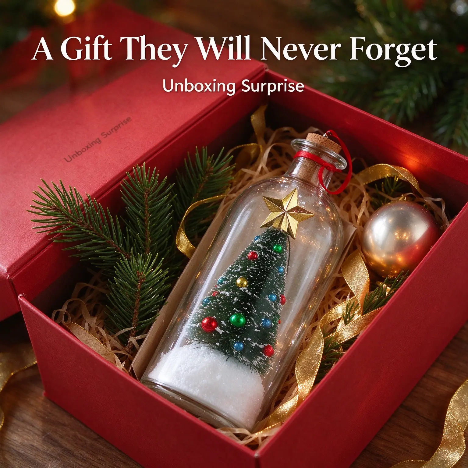 Recordable Message In A Bottle with Voice Memory - Christmas Keepsake Decor, Long-Distance Festive Home & Specialty Tree Decoration Gift