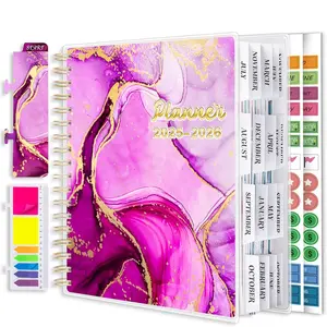 Planner 2025-2026, 18 Months Academic Daily Weekly Monthly Planner Yearly Agenda July. 2025–Dec. 2026, Page Tabs, Separator Page, Pocket Folder, Bookmark, Stickers, Sticky Note Set