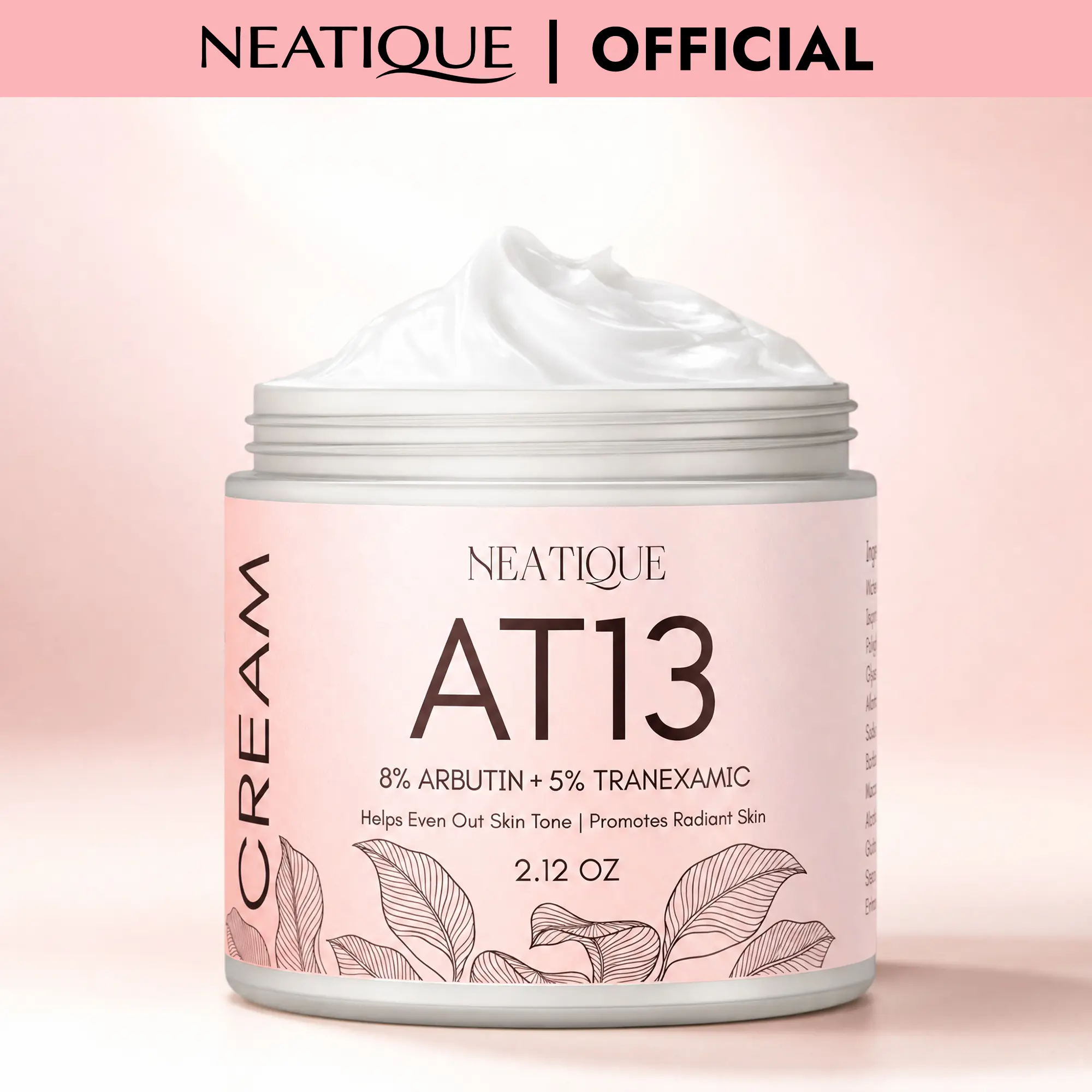 Tranexamic 5%, Arbutin 8% Cream, 2.12oz Tranexamic 5%, Arbutin 8% Cream, 2.12oz