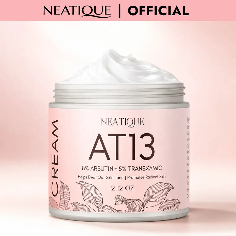 NEATIQUE 5% Tranexamic Acid & 8% Arbutin Daily Face Moisturizer Cream, 2.12oz Jar, 36 Months Shelf Life, Winter Adult Skincare, Hydrate, Brighten Skin Tone, All Skin Types Brightener