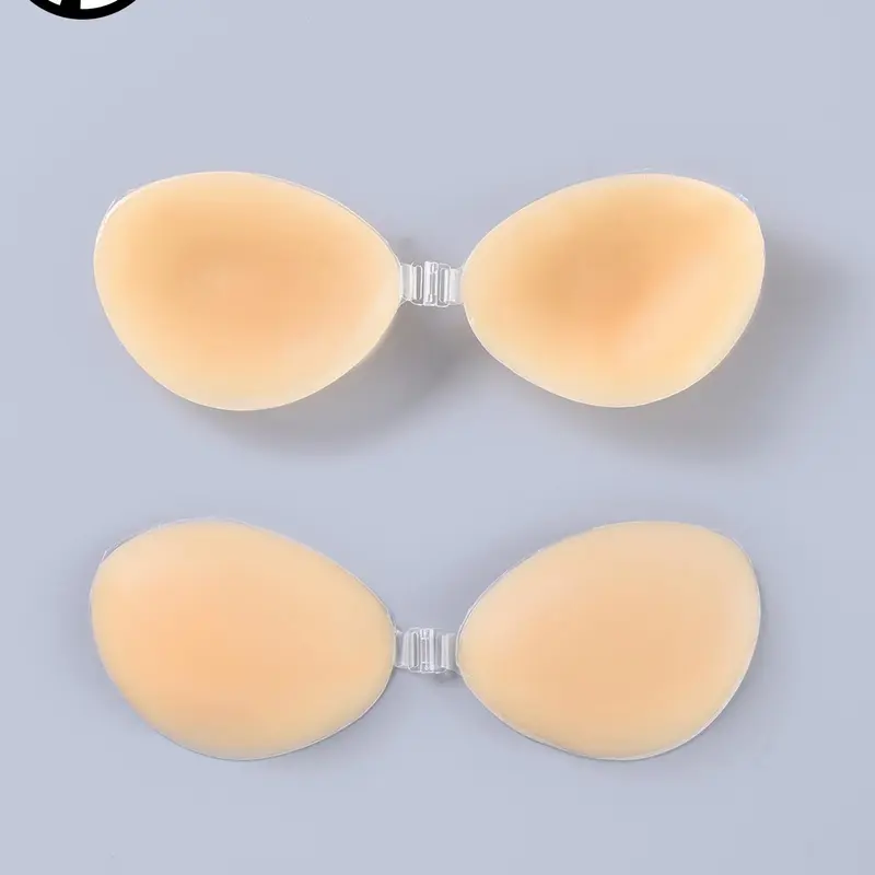 Silicone Self-Adhesive Strapless Invisible Bra, Reusable Invisible Push Up Breast Stickers, Women's Lingerie Accessories for Wedding Party Daily Wear, Bras for Women, Silicone Nipple Cover, Adhesive Bra Inserts, Sticky Bra Inserts