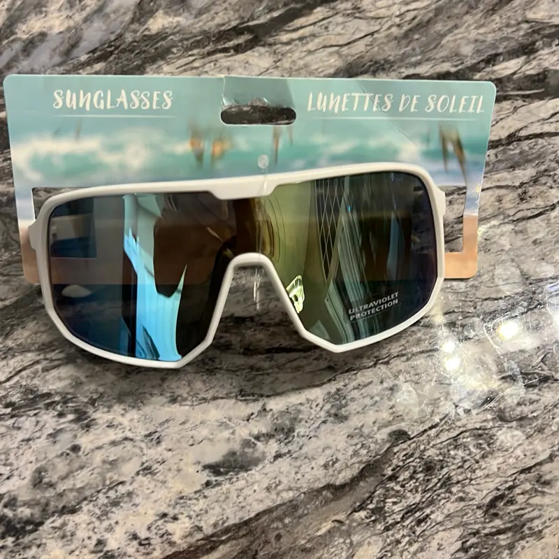 Lentes de sol deportivos unisex blanco