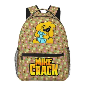 Mikecrack Minecraft videos Kids Backpack Mikecrack Roblox gameplay cute backpack with 1 Main Compartment, Front Utility Pocket, Mikecrack real name Lightweight Bookbag for Middle-School Elementary Students