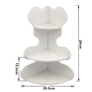 Three-Layer Corner Countertop Storage Rack for Bathroom Vanity Cosmetics Perfume Tray Self-Adhesive Stainless Steel Shower Set Compact Functional