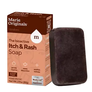 Marie Originals Itch & Rash Relief Soap, Natural Anti Itch Body Wash Bar Soap with Sassafras, Grindelia, Bentonite Clay & Oat for Rash & Itchy Skin, 2.9 oz