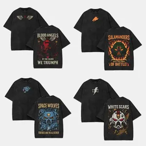 [Collection] 8 Design Warhammer 40K New Vintage Washed Tee Retro Oversized TShirts, premium fits Heavy Soft Cotton, Perfect for Wargame Fan, Comfortable Everyday Wear Menswear Top, Streetwear Apparel