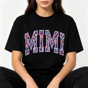 Floral Letter Tee Essential for Showing Love to Your Favorite Mimi Stylish MIMI Top