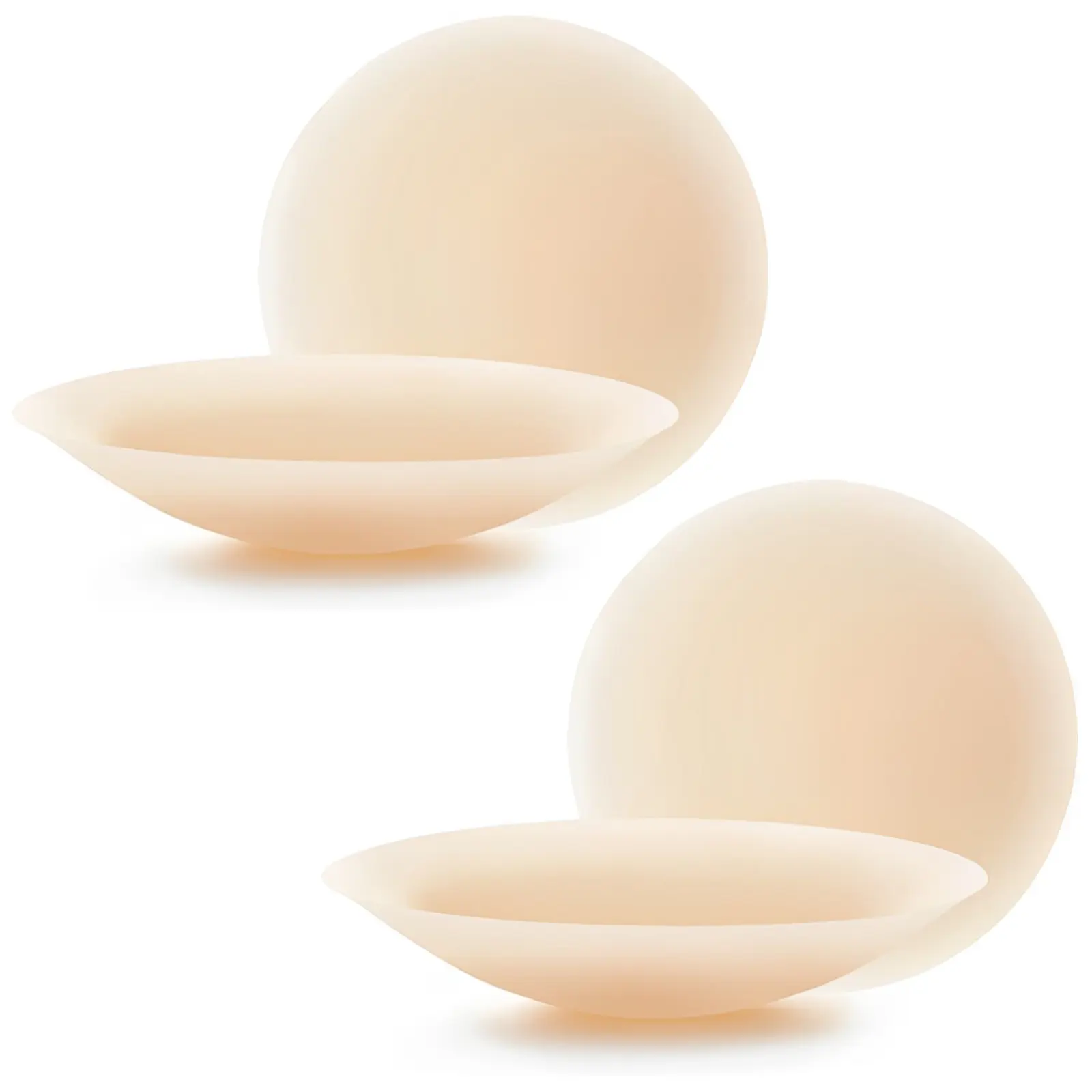 KISWON Grippy-not-sticky Nipple Cover seamless Ultra-Thin Non-Adhesive Nipple Covers Reusable Nipple Pasties for Women Silicone Strapless Bra
