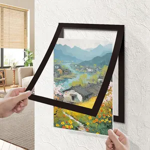 Magnetic Photo Frame, Self-Adhesive Wall Decor, Ideal for Refrigerator & Walls, Simple Style, Easy Installation, Perfect Gift
