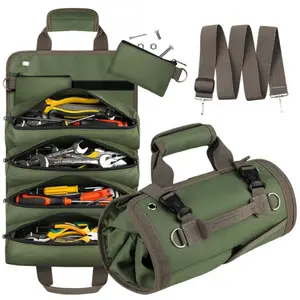 Hardware Tool Kit New Repair Electrician Bag Handheld Back Carrying Dual purpose Tool Roll Bag Multi functional Tool Kit