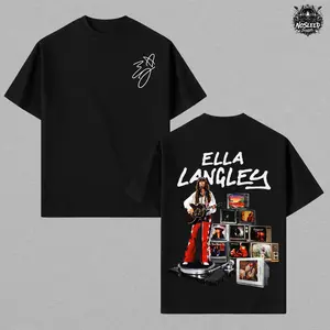 Ella Langley Shirt – Vintage Oversized Graphic T Shirt, Country Music Aesthetic Retro Album Collage Design, Classic Western Style Heavy Cotton Unisex Tee, Casual Streetwear Top, Gift for Ella Langley Fans