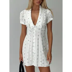 Fabiola Collared Mini Dress Floral