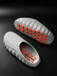 New Fashion Slippers Summer Outdoor, Shock Absorbing Beach Sandals, Sporty Style, Eva Material, Random Print, Less Than Ankle Height, Footwear